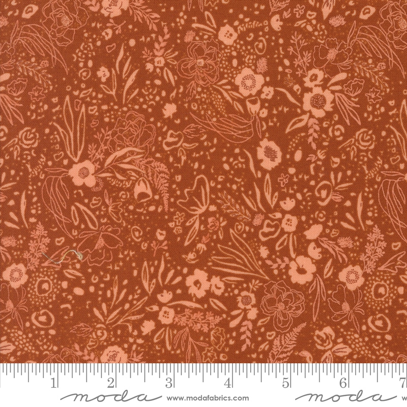 Moda Fabrics Fancy That Design House & Co. Forage, Found, & Hand Me Down Field of Fancy Spice (REMNANT)
