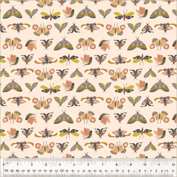 Windham Fabrics Jennifer Moore / Monaluna Under the Canopy Moonlit Moths Blush