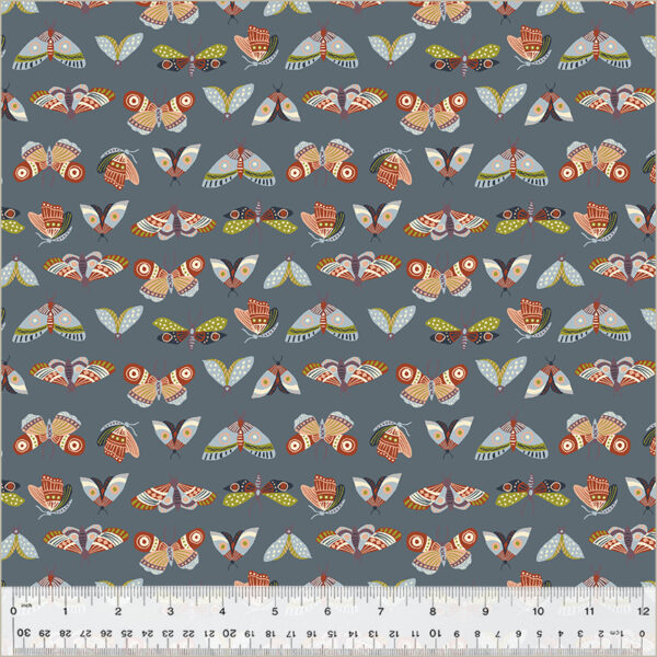 Windham Fabrics Jennifer Moore / Monaluna Under the Canopy Moonlit Moths Slate