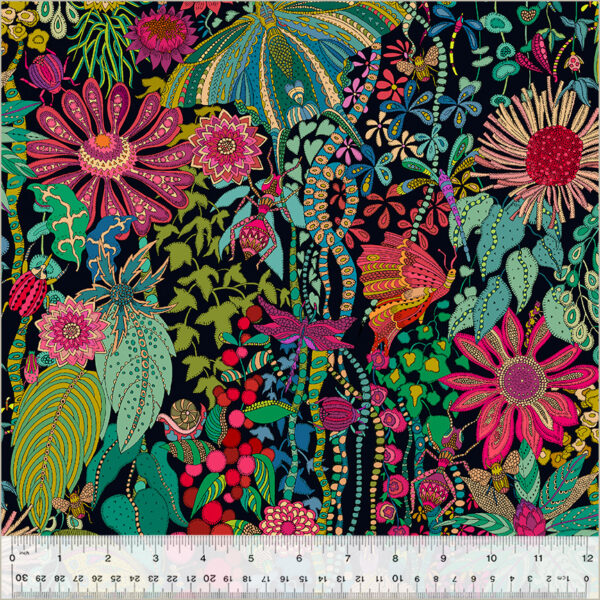 Windham Fabrics Sally Kelly Twilight Dance Canvas Black