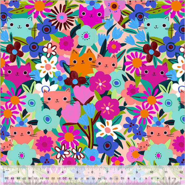 Windham Fabrics Tara Lilly Peekaboo Peekaboo Peachy Pink