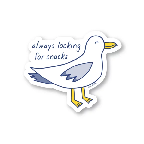 Tiny Hooray Always Looks for a Snack Sticker