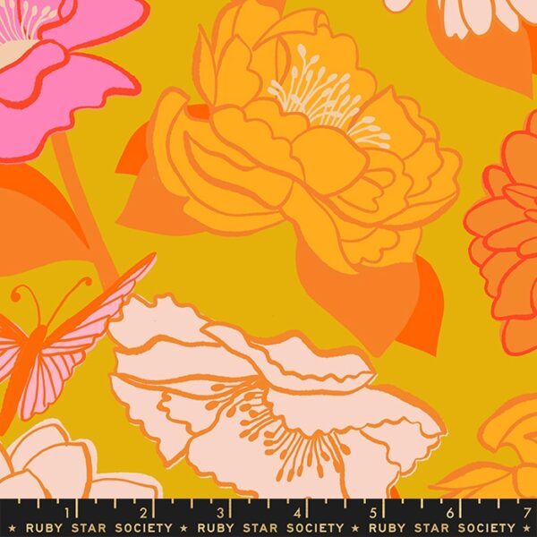 Ruby Star Society Melody Miller Flowerland Floral Goldenrod