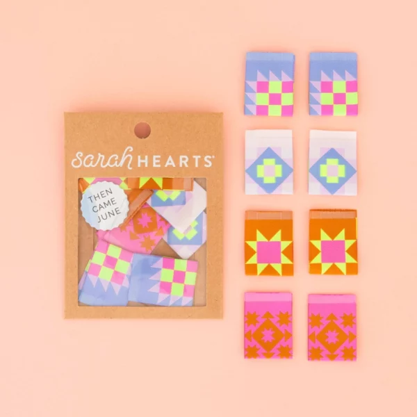 Sarah Hearts Then Came June Quilt Block Woven Labels Multipack