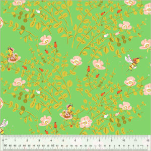 Windham Fabrics Heather Ross Studio Edit Nanny Bee Green