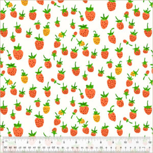 Windham Fabrics Heather Ross Studio Edit Strawberries White