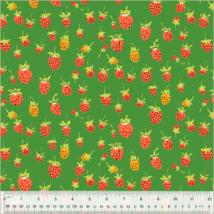Windham Fabrics Heather Ross Studio Edit Strawberries Green