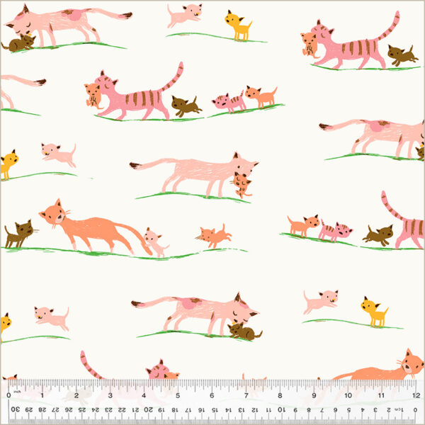Windham Fabrics Heather Ross Studio Edit Mother Cats Cream