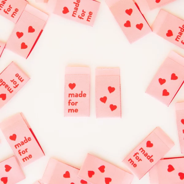 Sarah Hearts Made for Me Woven Labels - Image 2