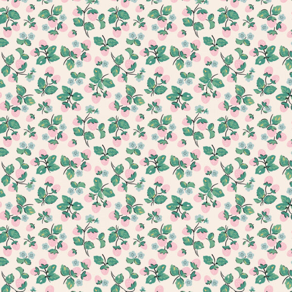 Poppie Cotton Elea Lutz Home Sweet Home Strawberry Cake Cream