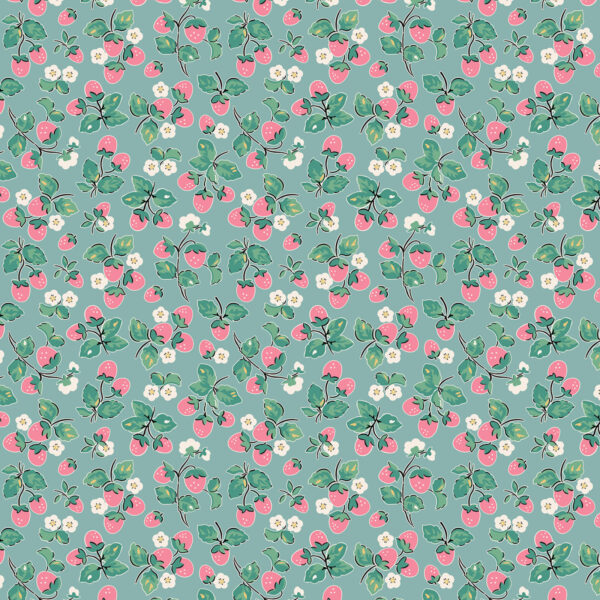 Poppie Cotton Elea Lutz Home Sweet Home Strawberry Cake Blue