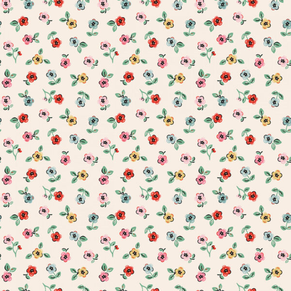 Poppie Cotton Elea Lutz Home Sweet Home Cheery Florals Cream