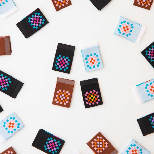 Sarah Hearts Granny Square Woven Labels Multipack - Image 2