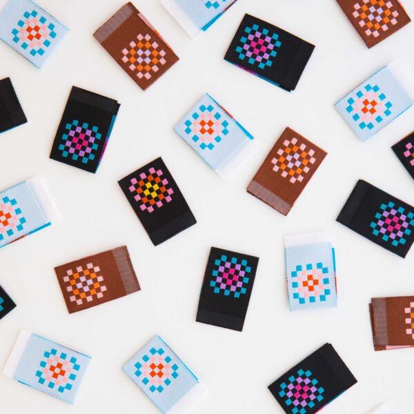 Sarah Hearts Granny Square Woven Labels Multipack - Image 3