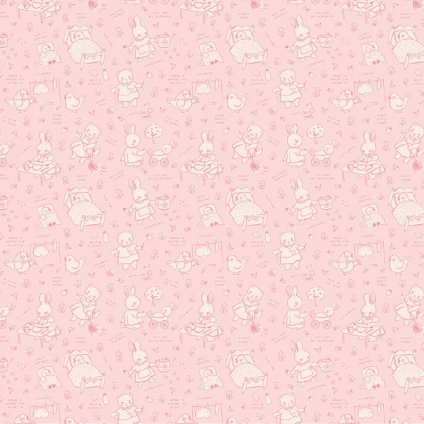Poppie Cotton Elea Lutz Home Sweet Home Chore Time Pink