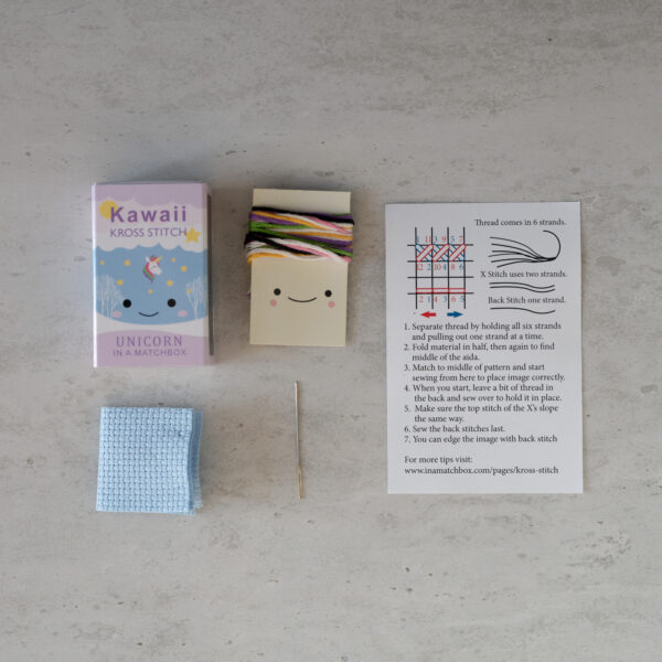 Marvling Bros Kawaii Cross Stitch Unicorn In a Matchbox - Image 2