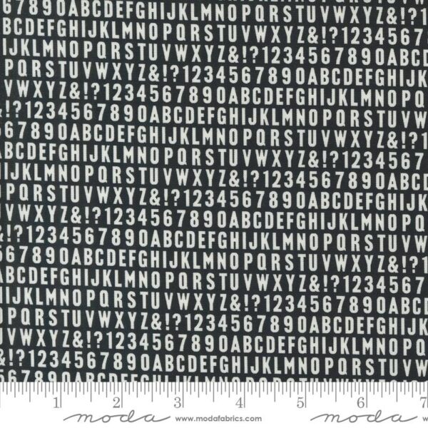 Moda Fabrics Cathe Holden Sable Swan Alphabet Ebony