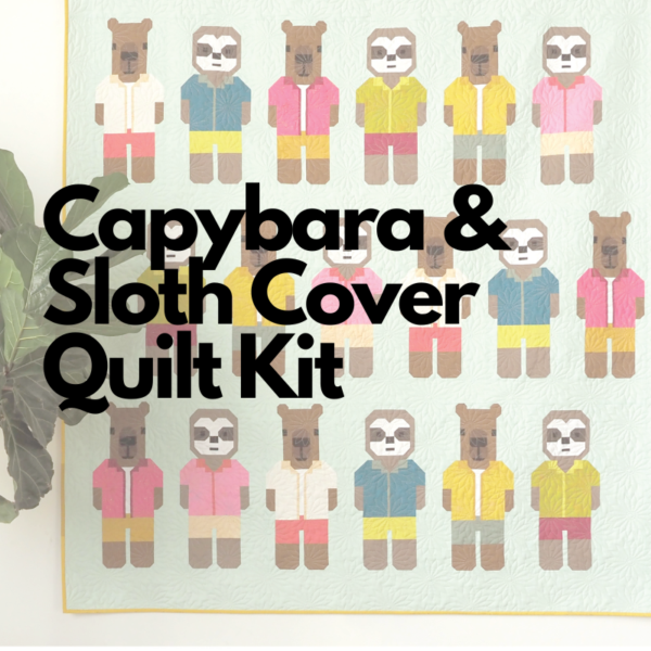 Elizabeth Hartman Capybara & Sloth Cover Quilt Kit