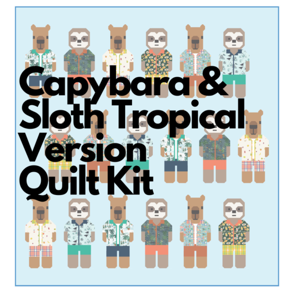 Elizabeth Hartman Capybara & Sloth Tropical Quilt Kit
