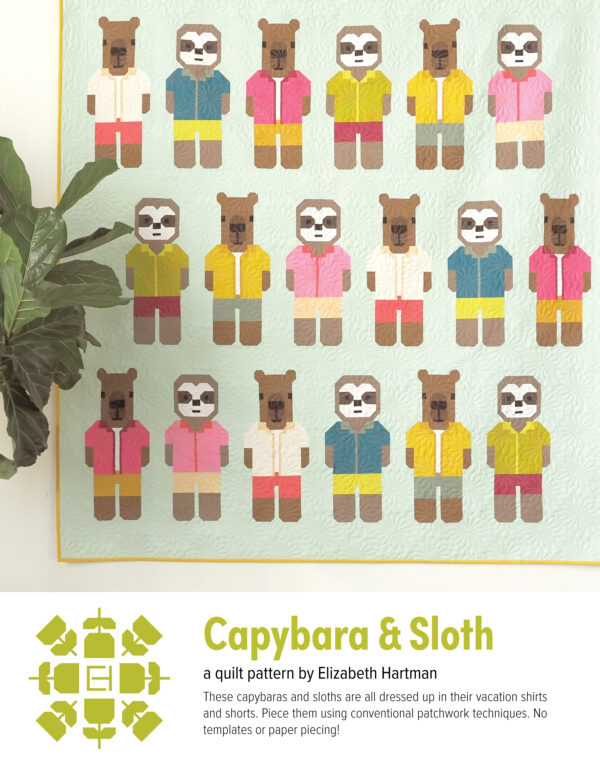 Elizabeth Hartman Capybara & Sloth Pattern