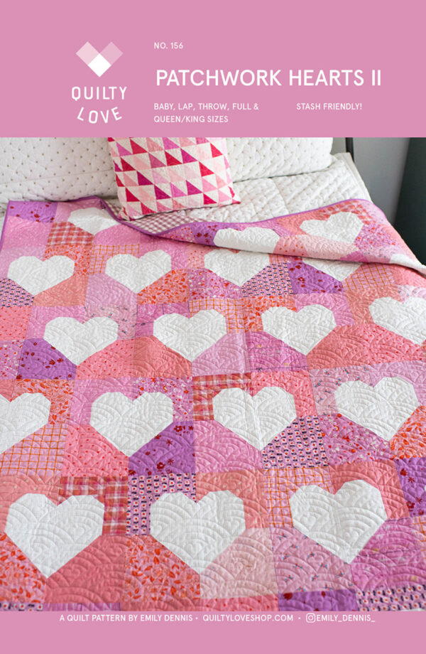 Quilty Love Patchwork Hearts II Pattern