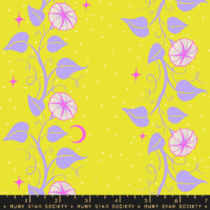 Ruby Star Society Sarah Watts Glow Garden Flower Check Citron