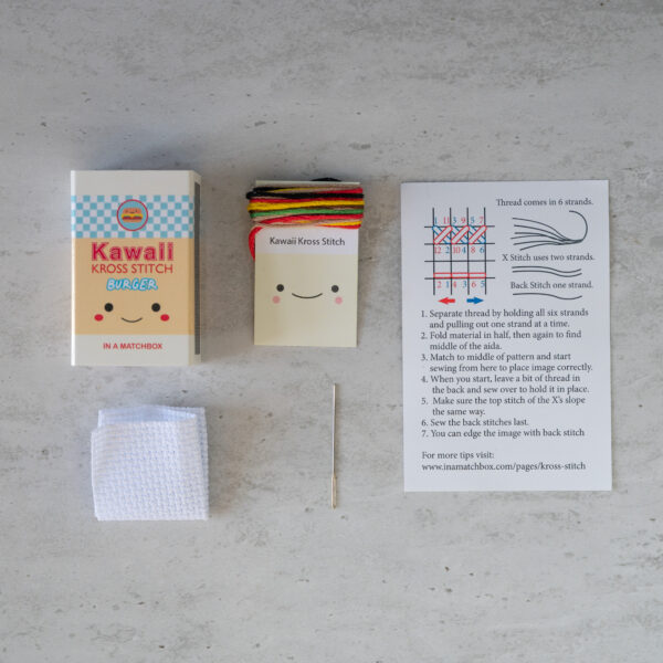 Marvling Bros Kawaii Cross Stitch Burger Perfect In a Matchbox - Image 2