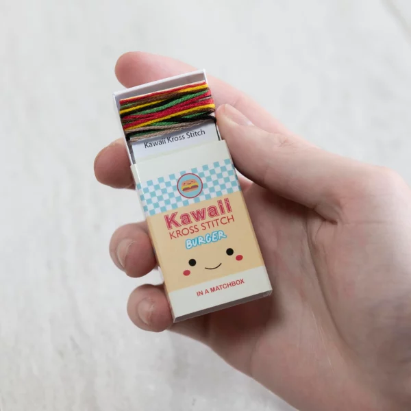 Marvling Bros Kawaii Cross Stitch Burger Perfect In a Matchbox