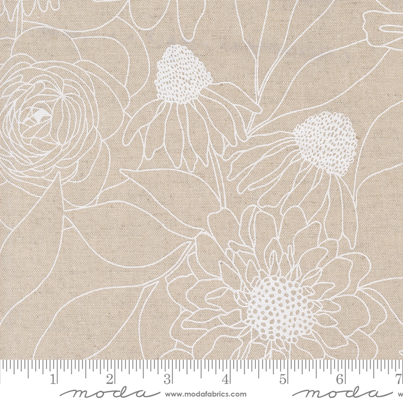 Moda Fabrics Alli K Designs Botany Outlines Mochi Linen Paper
