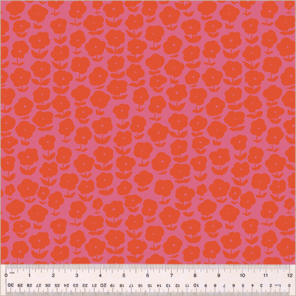 Windham Fabrics Heather Ross Ruby and Bee Blenders Puffy Daisy Purple/Red