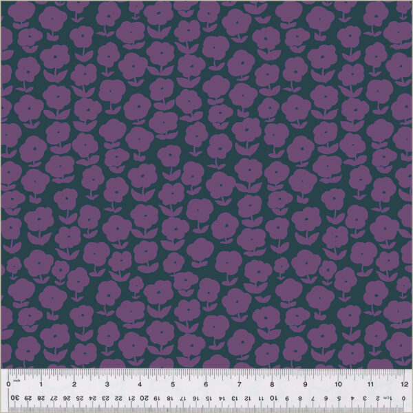 Windham Fabrics Heather Ross Ruby and Bee Blenders Puffy Daisy Salvia