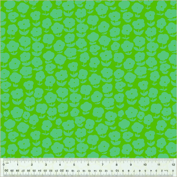 Windham Fabrics Heather Ross Ruby and Bee Blenders Puffy Daisy Pasture
