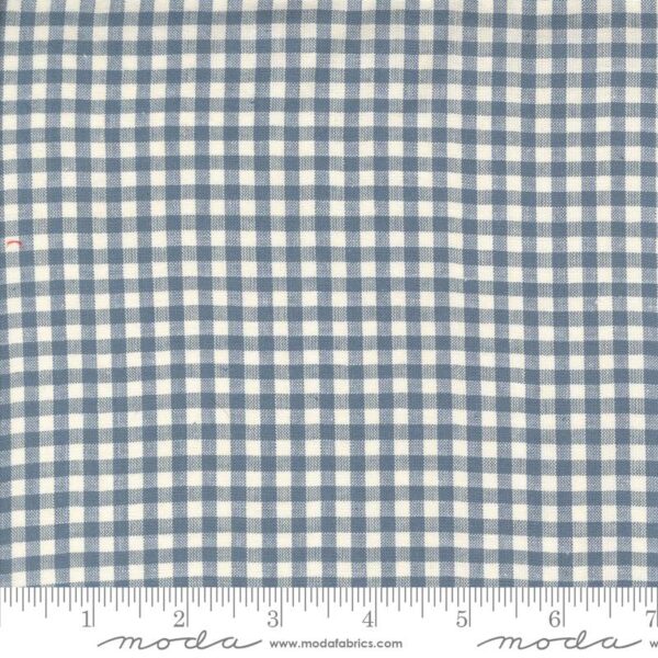 Moda Fabrics French General Woven Gingham 1/8th Woad Pearl