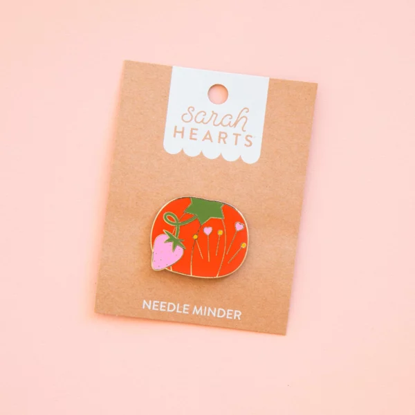 Sarah Hearts Tomato Pin Cushion Magnetic Needle Minder