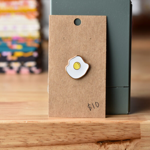 Kimberly Kight Sunny Side  Up Egg Pin