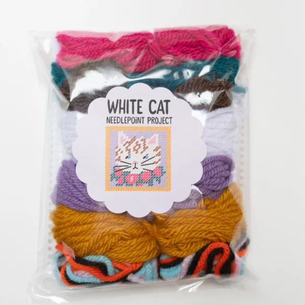 Make & Mend White Cat Needlepoint Kit