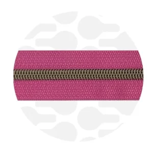 Zipper Zoo #5 Nylon Coil Zipper Antique Brass Cerise