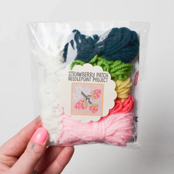 Make & Mend Strawberry Patch Needlepoint Kit - Image 4