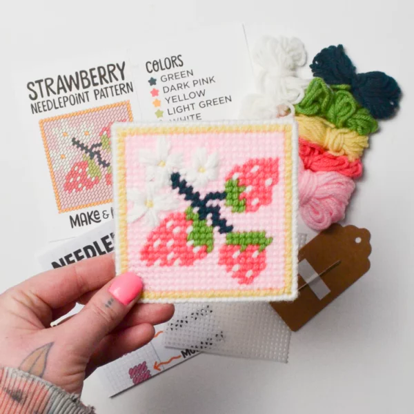 Make & Mend Strawberry Patch Needlepoint Kit - Image 2