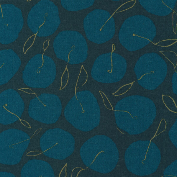 Robert Kaufman Fabrics Anna Graham Orchard Run Apples Navy