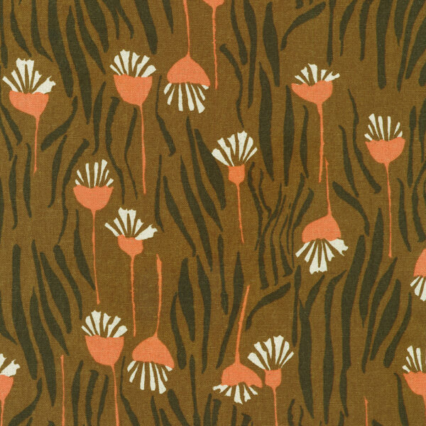 Robert Kaufman Fabrics Anna Graham Orchard Run Flowers Redwood