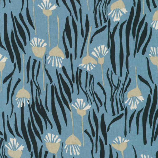 Robert Kaufman Fabrics Anna Graham Orchard Run Flowers Slate