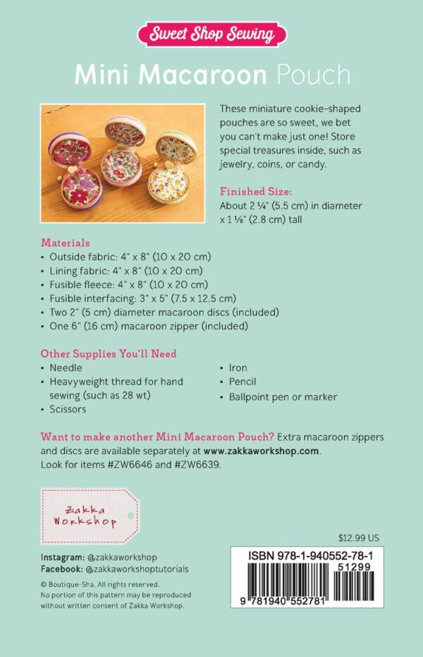 Zakka Workshop Mini Macaroon Pouch + Kit - Image 2