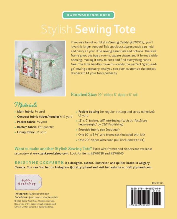 Zakka Workshop Stylish Sewing Tote + Hardware Kit - Image 2