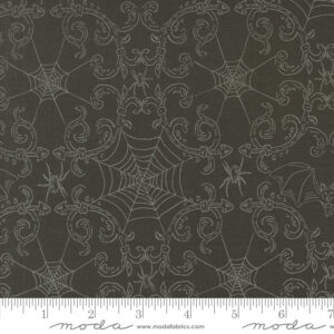 Moda - Stacy Iest Hsu Home Sweet Haunt Iron Rod Spider Webs Charcoal
