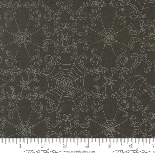 Moda - Stacy Iest Hsu Home Sweet Haunt Iron Rod Spider Webs Charcoal