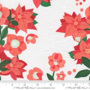 Moda Fabrics Lizzy House Tiny Christmas Poinsettia Snow