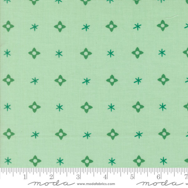 Moda Fabrics Lizzy House Tiny Christmas Stars Mint