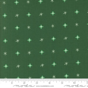 Moda Fabrics Lizzy House Tiny Christmas Stars Pine