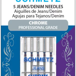 Schmetz Chrome Denim Needle 5ct, Size 100/16
